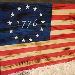   LARGE WOODEN AMERICAN FLAGS!!