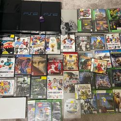 ps2 fat, ps2 slim, and wii plus around 40 games