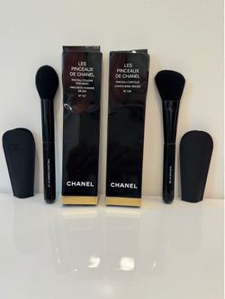 2 Authentic New CHANEL Makeup Brushes in Boxes w/CC Protective Covers - - Will Sell Separately