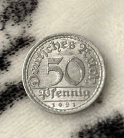 1921 A Berlin 50 Pfennig coin, Germany/Weimar Republic coin