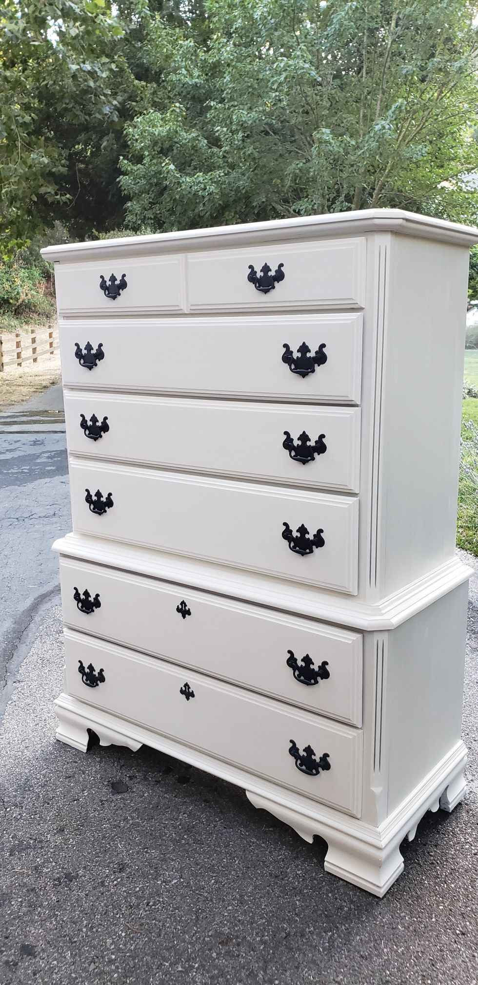 White farmhouse style dresser