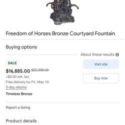Bronze Statue Costs $27000