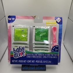 Baby Alive Powdered Doll Food - 8 Packs includes Spoon for Interactive dolls