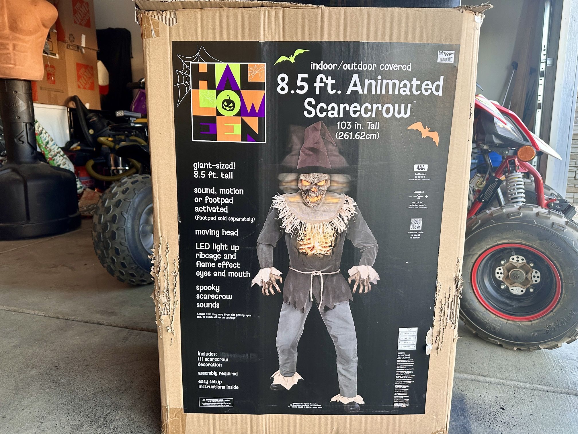 8.5ft Animatronic Scarecrow For Halloween