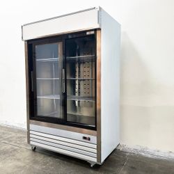 NSF 54 inches Two Slide glass Door Refrigerator AKRG-13781