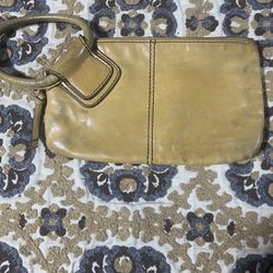 HOBO Tan Leather Wristlet Clutch