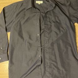 Daniel Ellissa Mens Dark Blue Long Sleeve Dress Shirt 15.5 32-33 Button Down