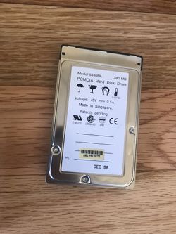 PCMCIA Hard Disk Drive , 340 MB, Model 8340PA