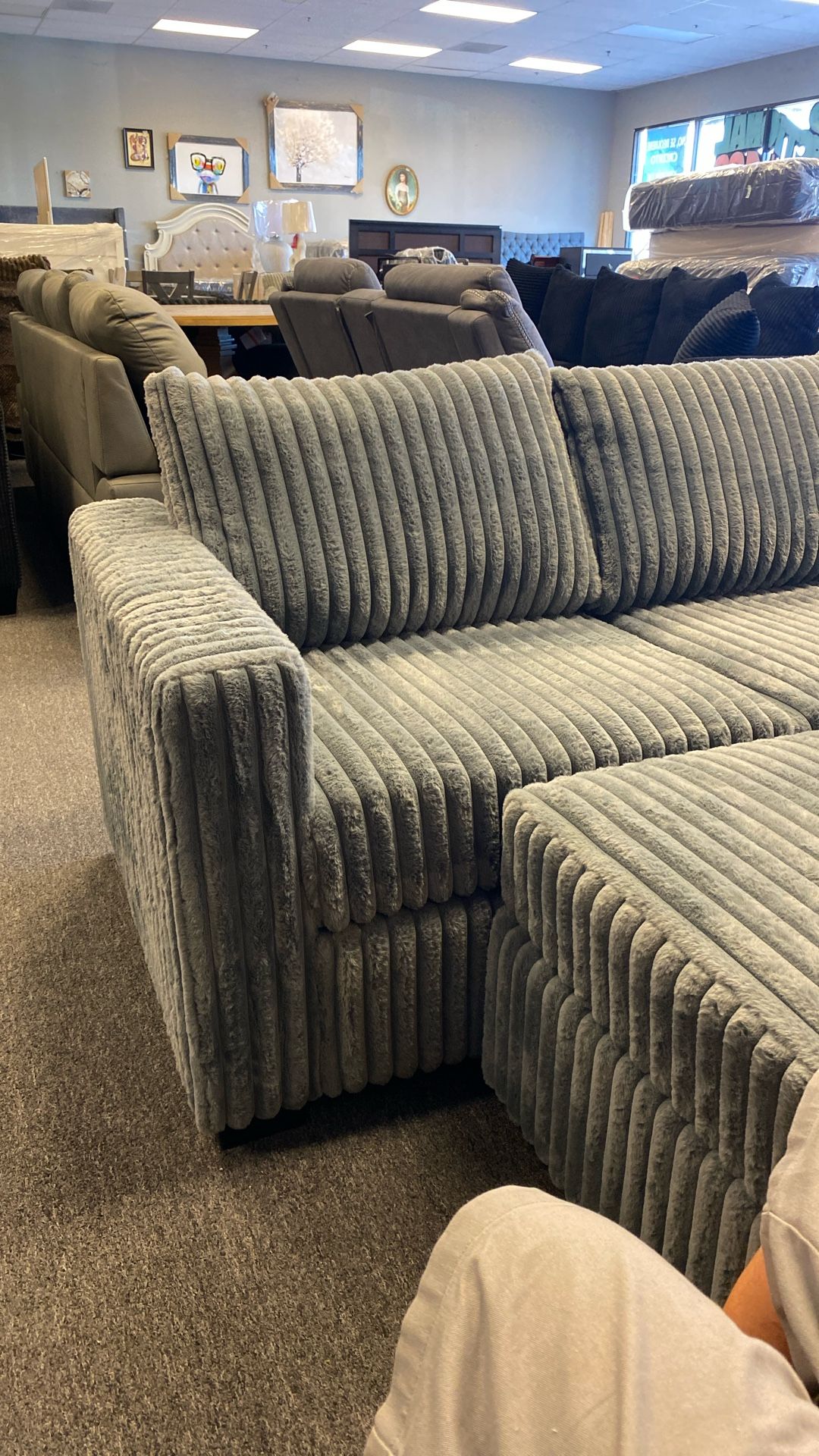 New Great Plushy Plush With Free Ottoman $498