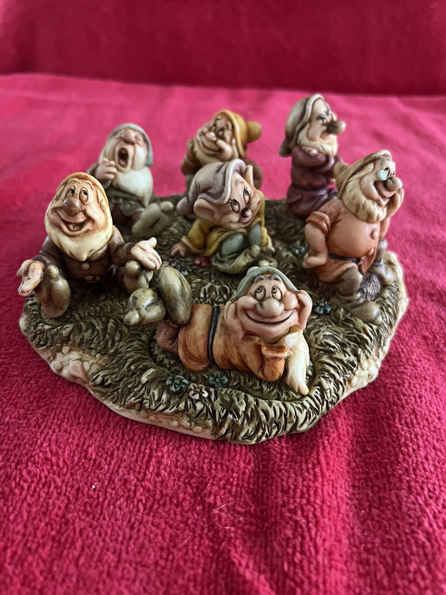 Disney “The Seven Dwarfs” Harmony Kingdom Sculpture Figurines Art Deco