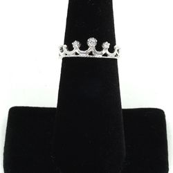 925 Sterling Silver Crown Ring for Women 