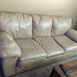 Comfy Leather Sofa - Free