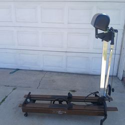 Nordic Track . Vintage 80s elliptical/Wood frame cross county ski exercise machine