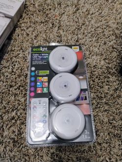 Ecolight Puck Light - 3-Pack, Battery Operated,