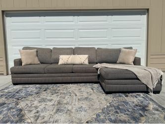Living spaces L shaped gray sectional DELIVERY AVAILABLE