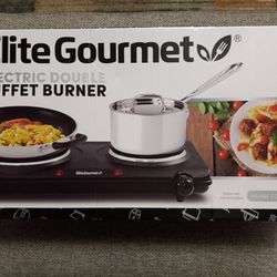 New Elite Gourmet Electric Double Buffet Burner 