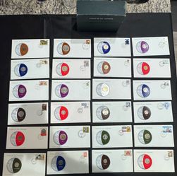 Franklin Mint Coins of All Nations – 24 Covers + Info Cards & Box