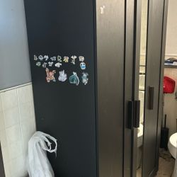 Tall Black Storage Cabinet / Pantry Cabinet – Modern, Heavy Duty