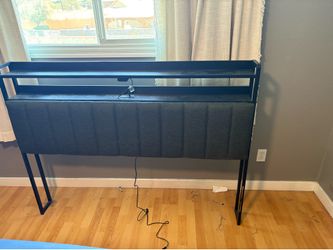 Queen Head board with LED lights and outlet