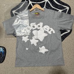 White And Grey Sp5der Shirt