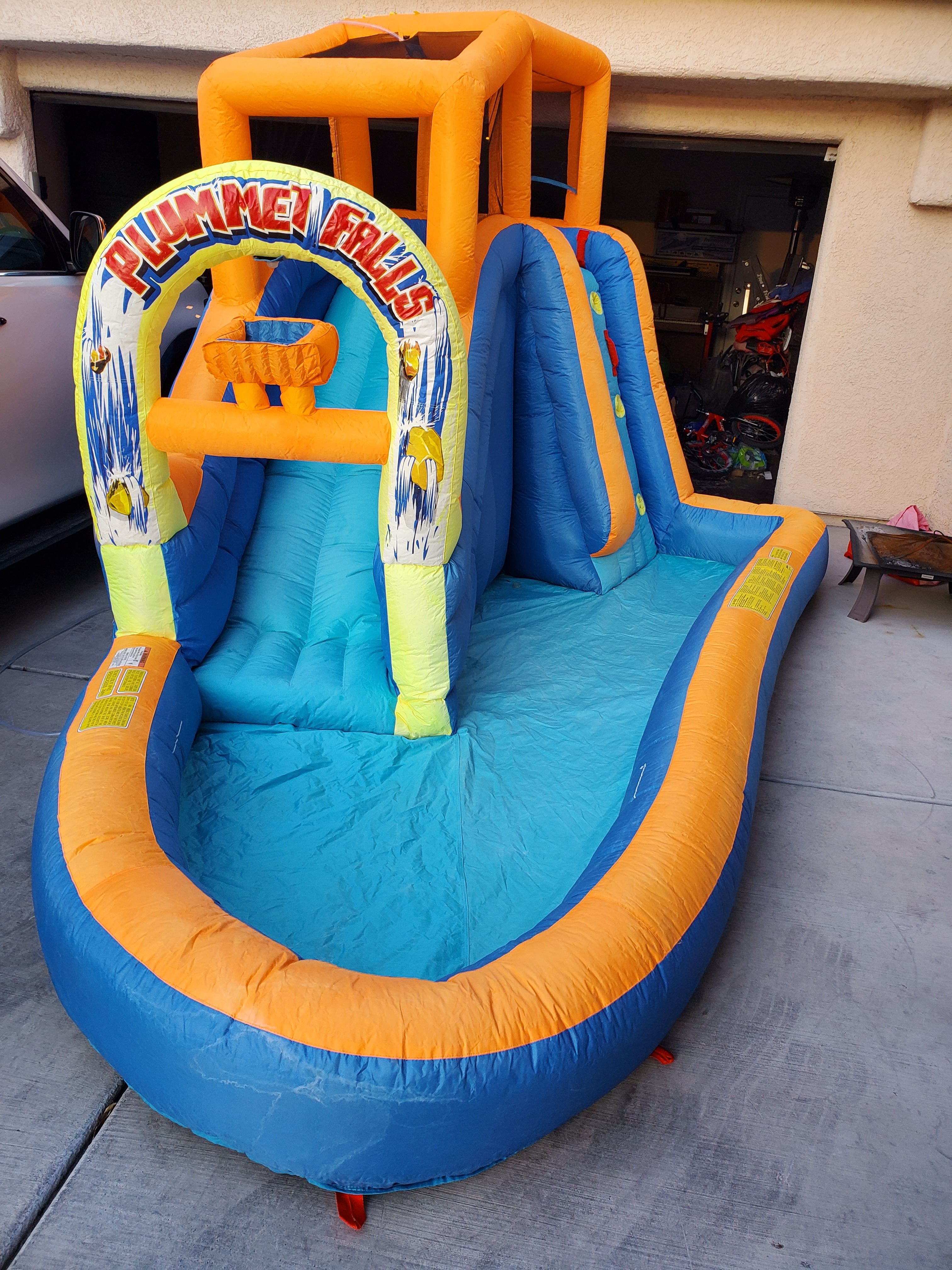 BANZAI Slide N Soak Splash Park Inflatable Outdoor Kids Water Park Play Center
