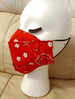 Red bandana face mask