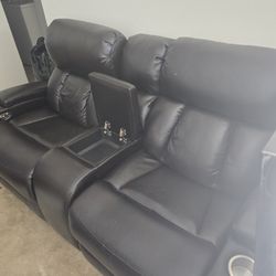 Moving Sale Leather Sectional