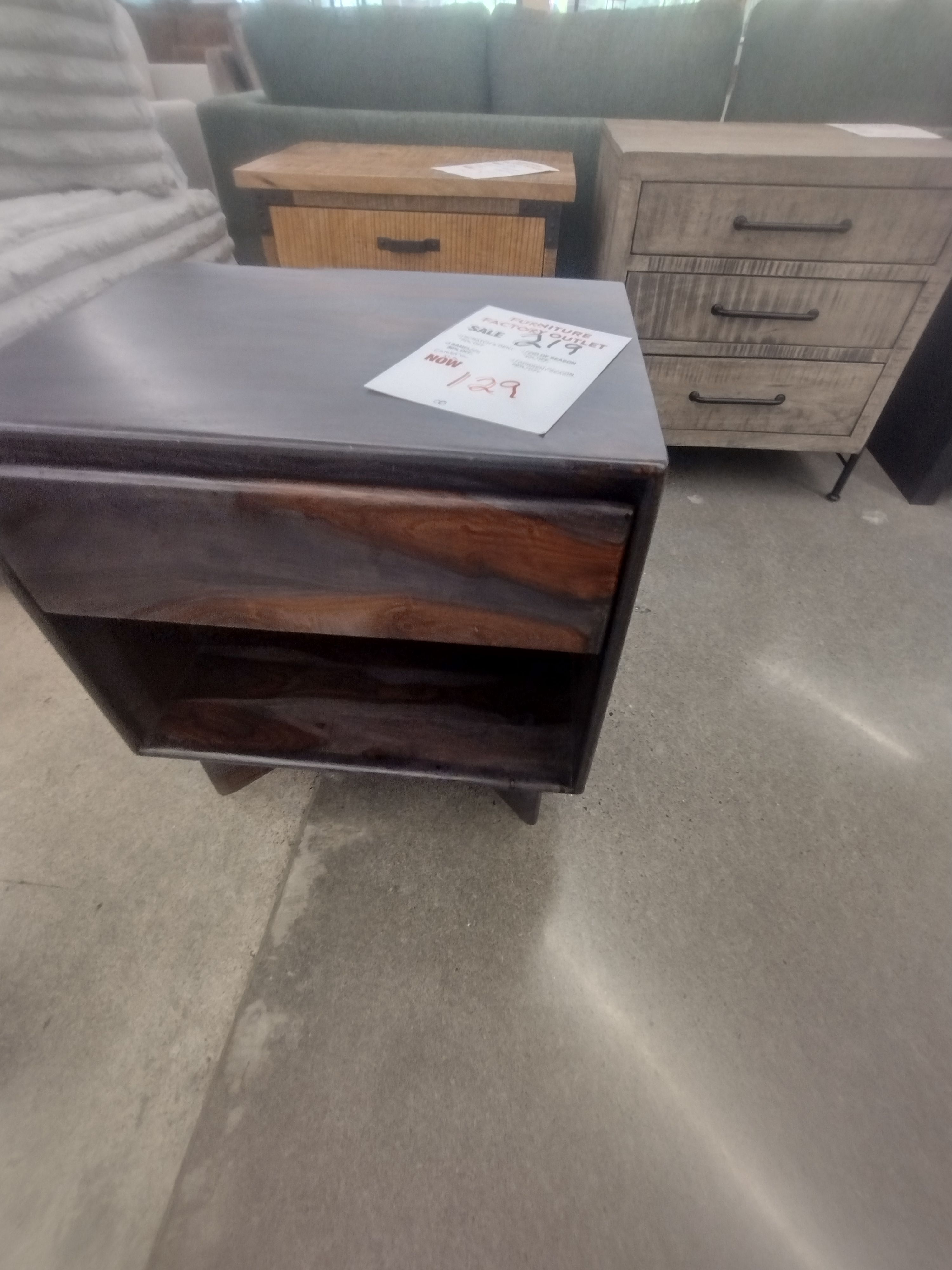 Solid Sheesham Wood Nightstand