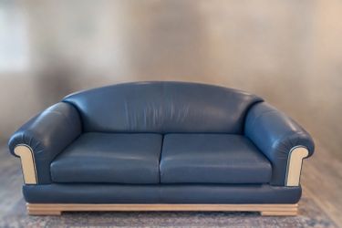$200 Navy Blue Leather Sofa