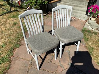 Two Curved Back Accent Chairs
