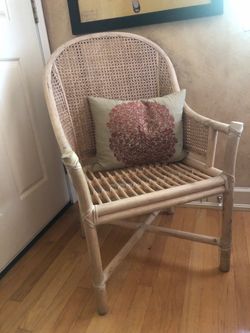 Bent bamboo armchair