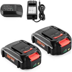 2 Batteries 20V Max Lithium And Charger 