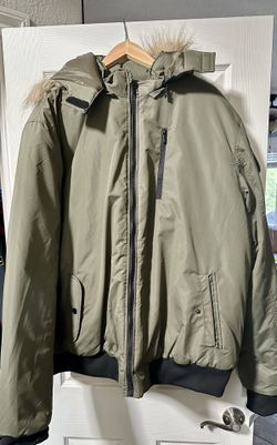 New With tags - Totes Olive Green Puffer Jacket With Faux Fur Hood Size 3XL