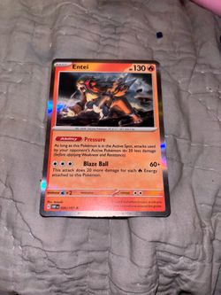 Entei holo black star Pokemon card