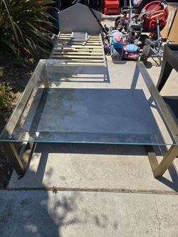 Glass coffee table