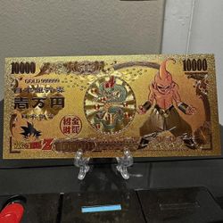 24k Gold Plated Kid Buu (DBZ) Banknote