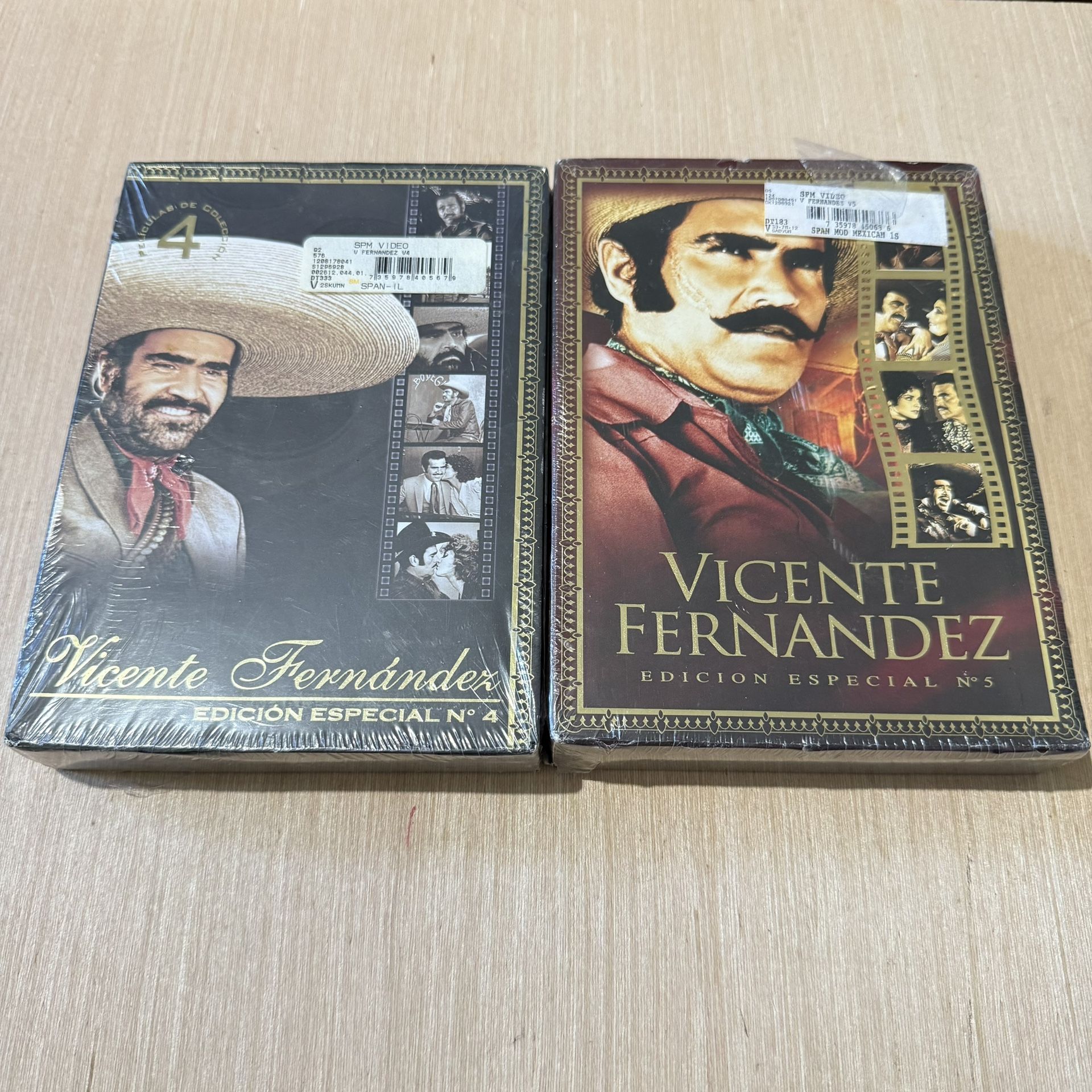 LOT OF 2 Vicente Fernandez Edicion Especial  NO.4,5 Brand New Sealed 4DVD’s Each 