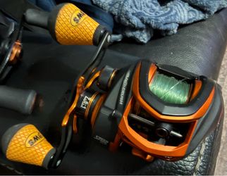 Lews Mach 1 Orange Crush Reel