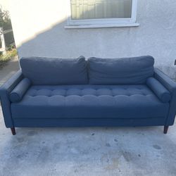 Delivery Available/ Contemporary Style Blue Couch 