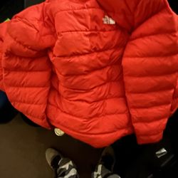 Red North Face Puffer 