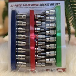 Hyper tough 27 Pcs 3/8 In Drive socket Bit Set