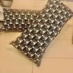 Two Fun Black Cat Pillows