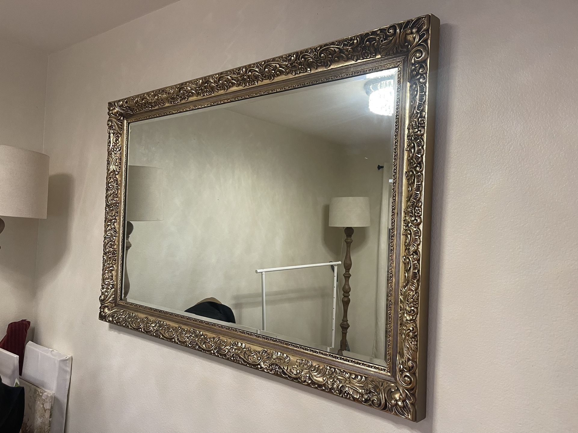 100% Gold Leafed Antique Mirror