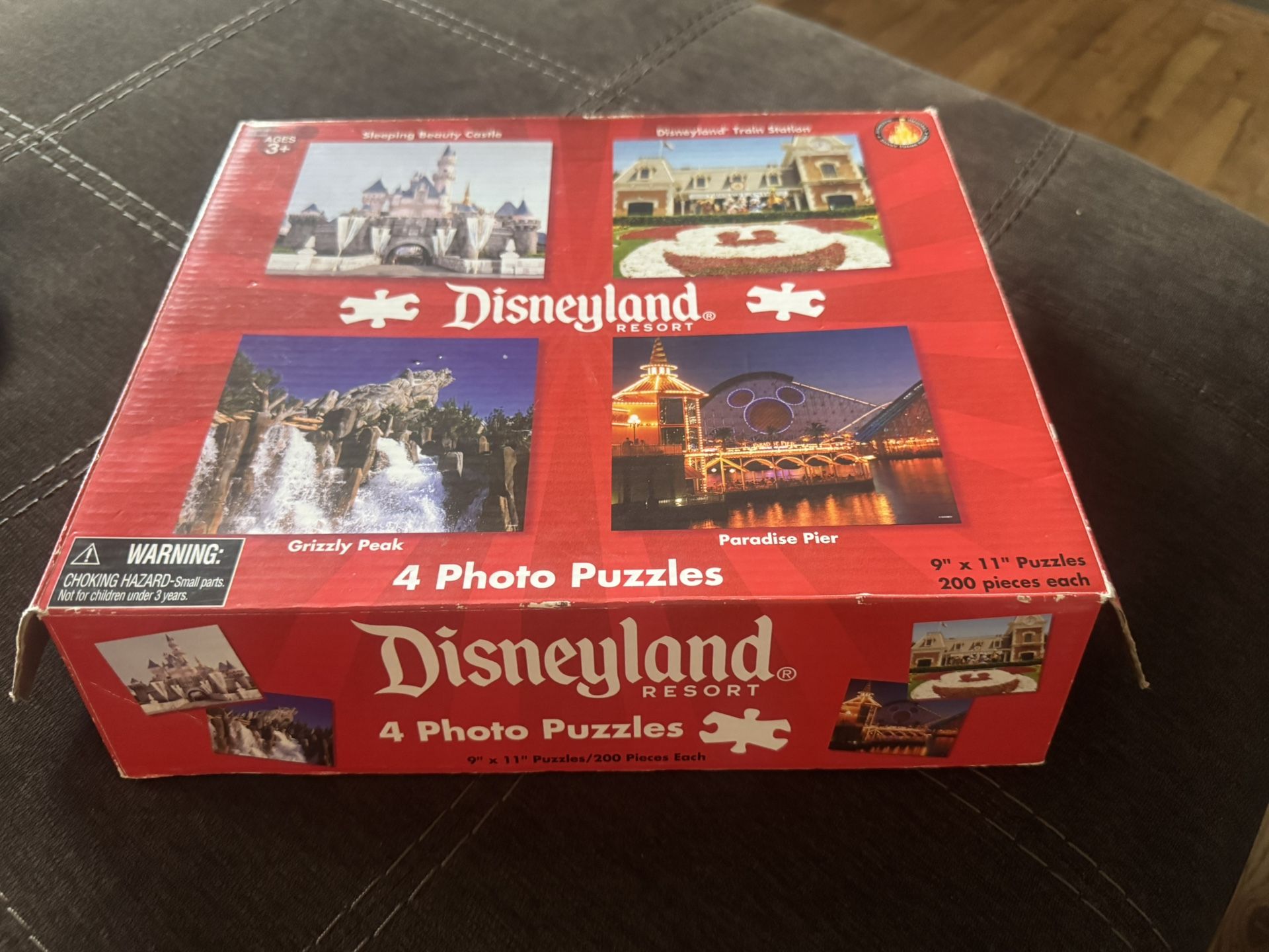 New With Open Box Disney Disneyland Four Photo Puzzles