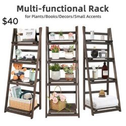 Brand New 45"Multifunction Infinity Merch Foldable Ladder Shelf