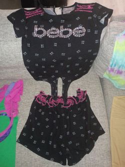 Girls BeBe shorts outfit