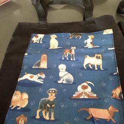 Heavy Black Canvas Bags Sewed On Fabric Dogs I Use Mine For My Leash My Little Bowl For Water A Little Baggie Of Dry Food An Outfit Water $5 Each 