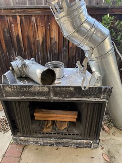 Never Used Fire Place 3 Story Chimney