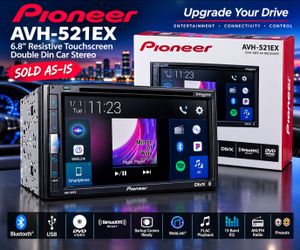 Pioneer AVH-521EX 6.8" Resistive Touchscreen Double Din Car Stereo