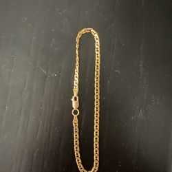 18k solid gold bracelet 8”